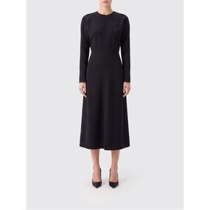 Victoria Victoria Beckham Dolman Midi Dress In Viscose Blend With Long Sleeves